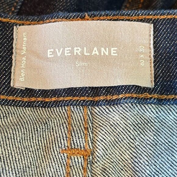 Everlane Jeans Mens Size 40x30 Blue Slim Fit Medium Wash - Picture 5 of 6